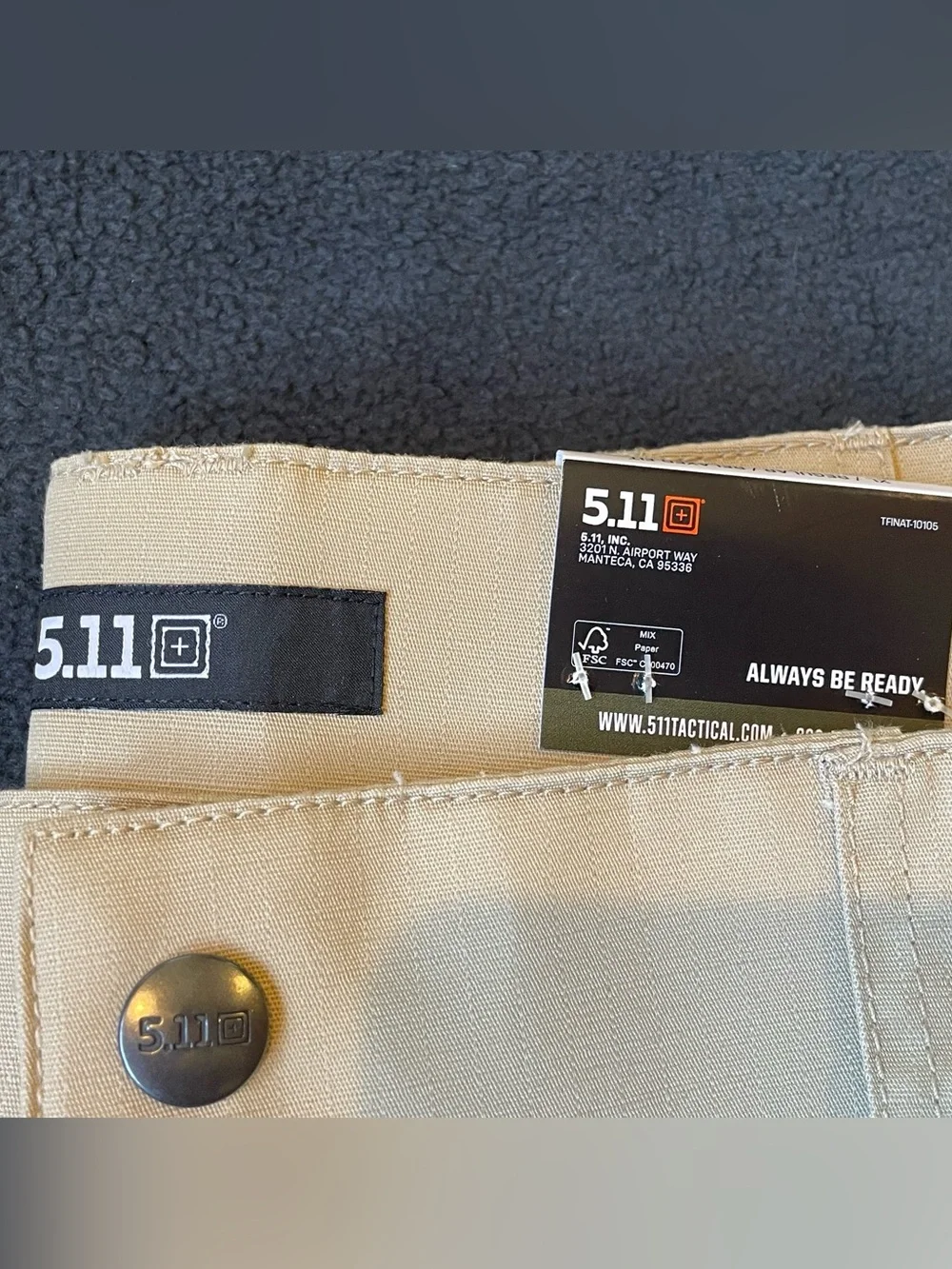 5.11 Tactical Men’s Cargo Pants - Khaki/Tan, XL, 38-32